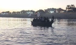 اللواء السابع النهري في الحشد الشعبي يواصل عمليات البحث في نهر دجلة عن جثمان حسين الحجيمي في الكريعات.